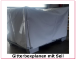 Gitterbox Abdeckhaube mit Seil