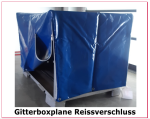 Gitterbox Abdeckhaube Reissverschluss